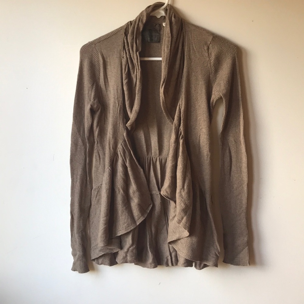 Anthropologie ruffled cardigan